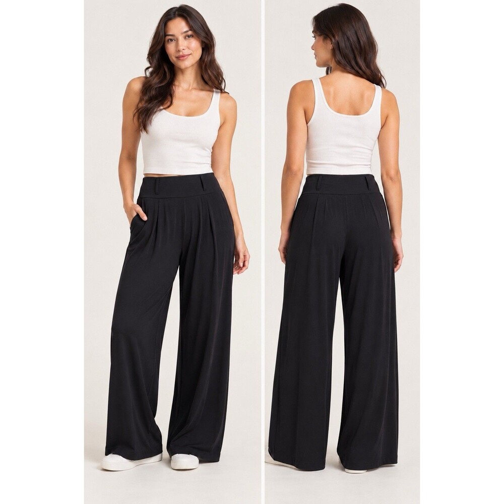 Pact Women’s XL Black High Rise Wide Leg Palazzo Pants